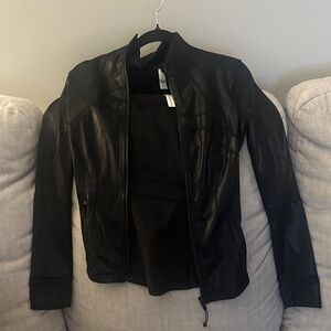 lululemon athletica Black Leather Jacket